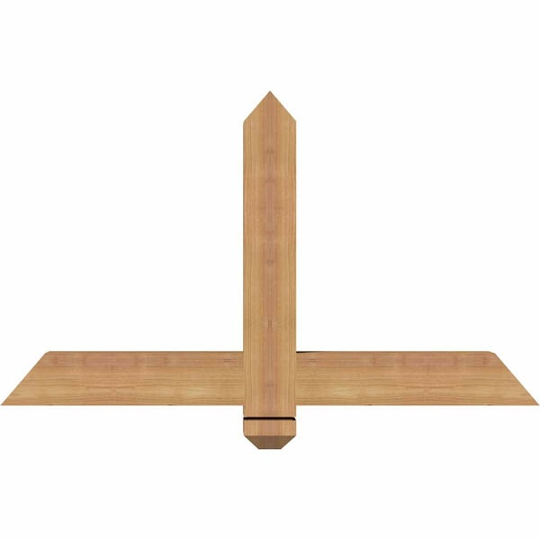 Ekena Millwork Eugene Smooth Timber Gable Bracket, Western Red Cedar, 36"W x 21"H x 3 1/2"D x 3 1/2"F, 14/12 Pitch GBW036X21X0404EUG00SWR - main